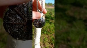 Большая Подвеска Агисхьяльм-Шлем ужаса,магнитная руна