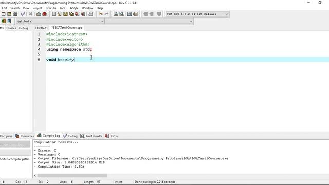 Heap sort in data structure | heap sort algorithm | coding in tamil | programming in tamil | DSA