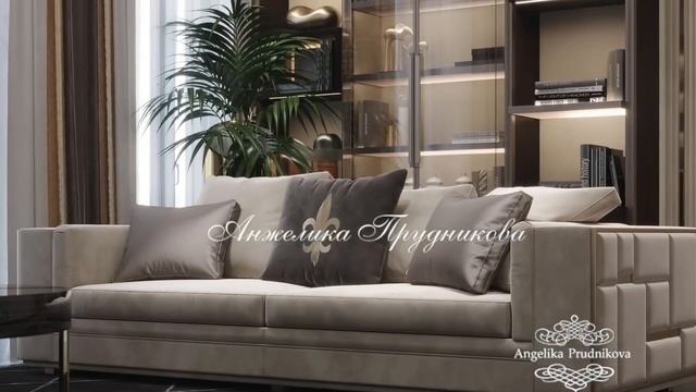 Роскошный интерьер кухни-гостиной в современном стиле с элементами ар-деко смотреть онлайн