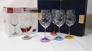 Набор бокалов для вина 450 мл Bohemia Viola Rainbow - видеообзор Videlka.com.ua