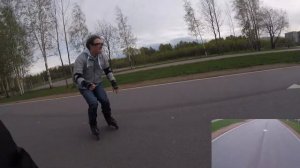 Тренировка на горках на роликах