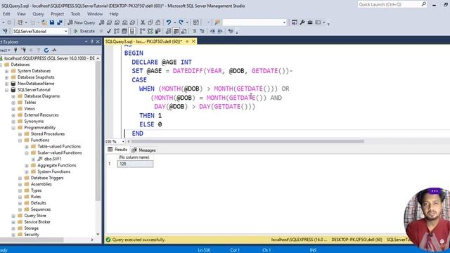 Function in SQL Server : Scalar Valued Function #sql #sqlserver #functions