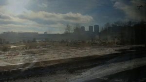 Четвертый мост Новосибирск, вид из электрички, 06.11.2023.