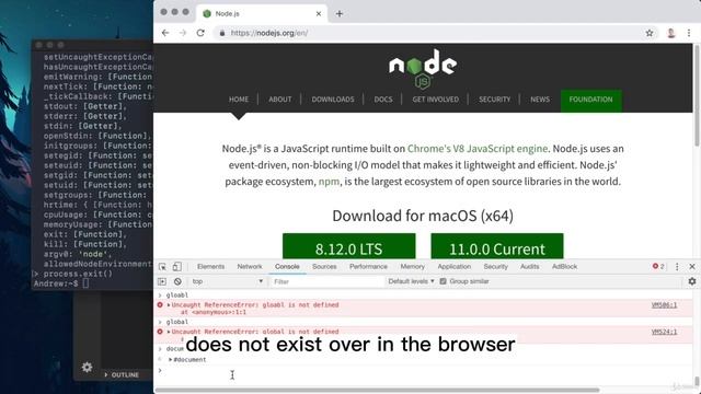 Installing and Exploring Node [The Complete Node.js Developer Course (3rd Edition) 2021]