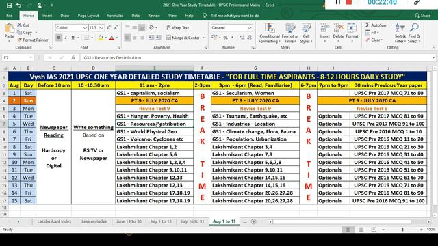 UPSC 2021  PRELIMS  MAINS   365 DAYS TIMETABLE  TEST SERIES PART 1