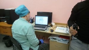 Процесс диагностики на аппарате АПК "АМСАТ-КОВЕРТ"