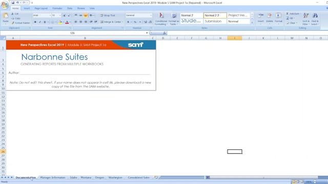 New Perspectives Excel 2019 | Module 5: SAM Project 1a #newperspective #excel #module5 #samproject1