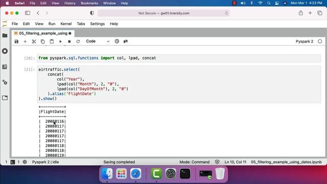 Apache Spark Python - Basic Transformations - Filtering Example using dates