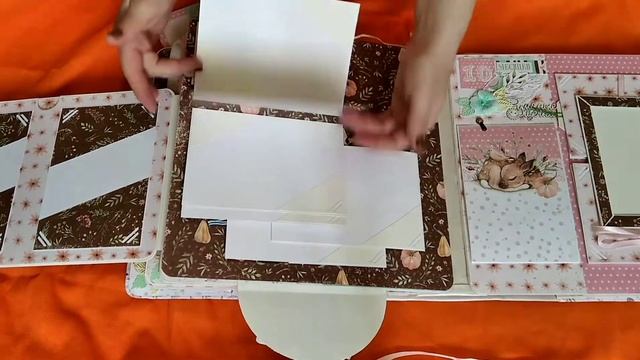 Детский фотоальбом для двойняшек 30х30. Скрапбукинг.Коллекция "Лесное чудо" от Скрапмании. смотреть онлайн