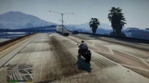 Трюки на мотоцикле в ГТА 5.