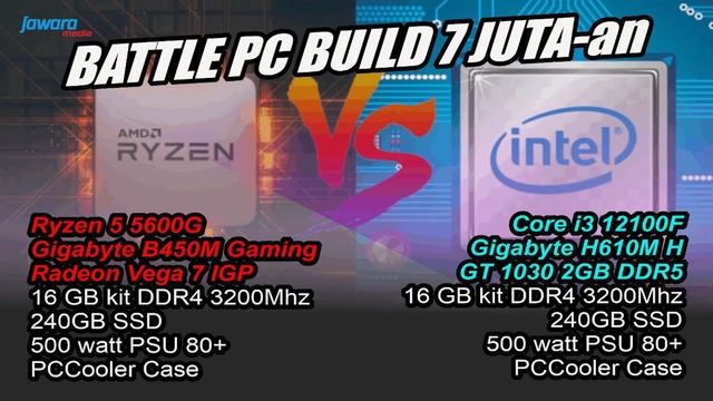 Rakit PC 7 juta-an awal tahun 2022, mending Intel Alder Lake apa AMD Ryzen ?