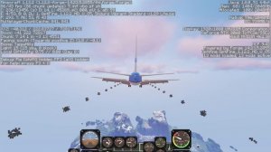 Immersive vehicles flying 80.000 blocks with the Boeing 737-300