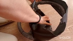 как перетянуть кожу на руле форд фокус2