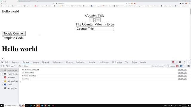 20. Different Vue Life Cycle Hooks in the Vue 3 Composition API - Vue 3
