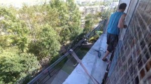 демонтаж боковой плиты балкон 8 этаж