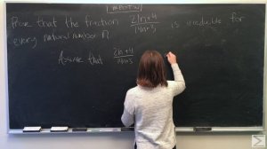 PotW:  Prove that the Fraction is Irreducible [Number Theory]