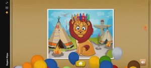 Собери картинку. "Индеец Лев". Развивалка.