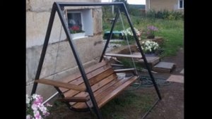 Качели садовые своими руками фото