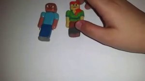 Алекс и Стив из пластилина майнкрафт