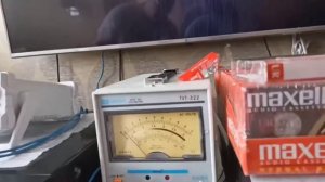 кассета Maxell UR90 тест на запись дека Akai GX-65