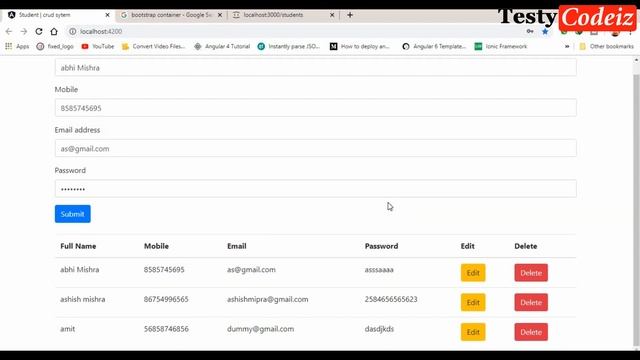 angular 9 CRUD Example | Angular 9 mini project | angular crud with JSON-server | Angular9 CRUD