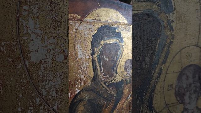 Редкая икона Смоленская Богоматерь 17 - 18 век