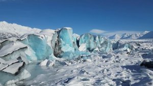 Ледник Knik в Аляске Поражает Своими Маштабами с Высоты Птичьего Полете \ Knik Glacier Drone Footag