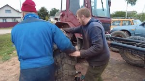 Установили колеса от КРАЗ-255 на трактор Т-16!!! Первый выезд на бездорожье!!!