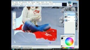 Paint.Net:Совместили звездное небо с фото