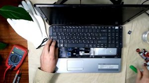 Ноутбук Acer TravelMate P253-E, разборка, ремонт динамика и сборка.