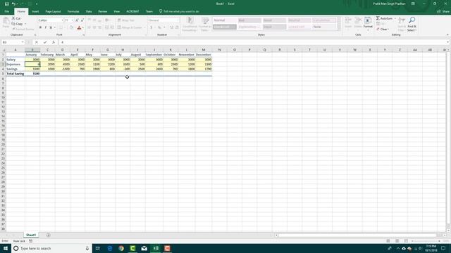 MS Excel Tutorial - Lesson 19 - Year to Date Calculation