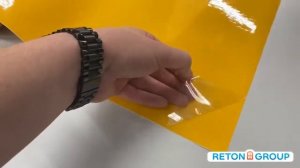 Виниловая плёнка глянцевая жёлтая Reton Group / винил на авто / самоклеющаяся пленка для мебели