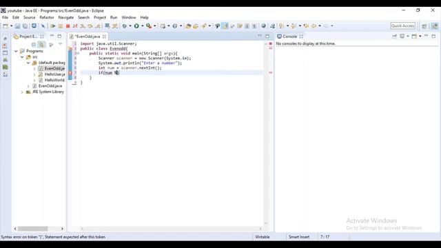 Java Program to Print " Whether given number is EVEN or ODD" using Eclipse | Programming | Coding смотреть онлайн
