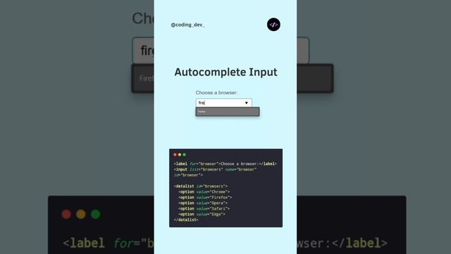 Autocomplete Input using Pure HTML ?