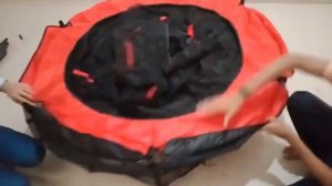 Батут детский с сеткой каркасный для дома и дачи, диаметр 140 см