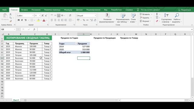 Сводные таблицы смотреть онлайн