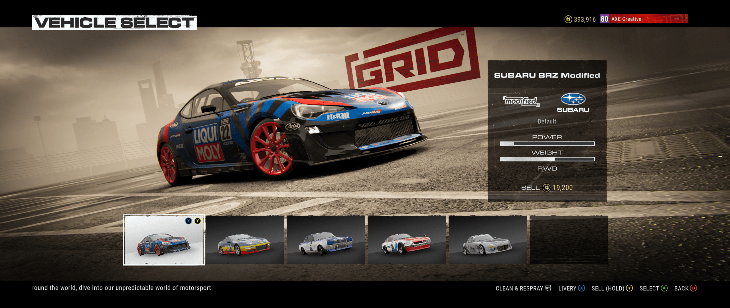 GRID (2019) - Subaru BRZ Modified