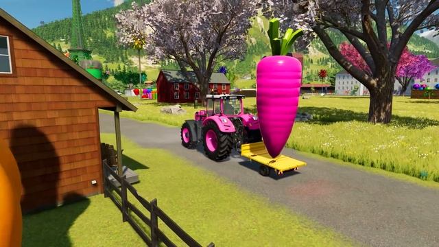 LOADING CARROTS & TRANSPORTING WITH FENDT TRACTORS CHALLENGE - Farming Simulator 22 смотреть онлайн