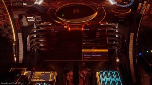 2022/Elite:Новичкам/08 Интерфейс корабля и ТРП Scarab при посадке на планету в Elite Dangerous.