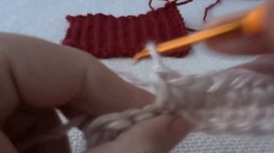 Английская резинка.  Вязание крючком.