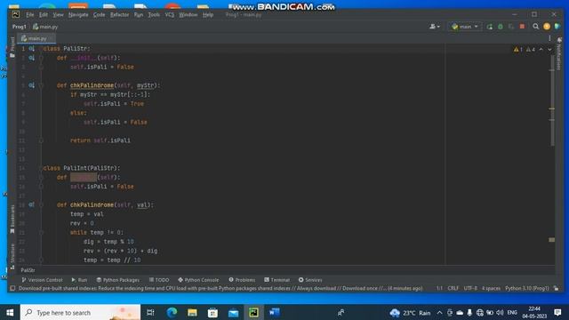 8a. Palindrome string and integer, Python Lab-21CSL46, Dept. of ISE, RIT-Hassan