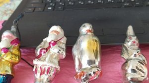 Елочные игрушки СССР. Герои сказки " Серая шейка" и ...