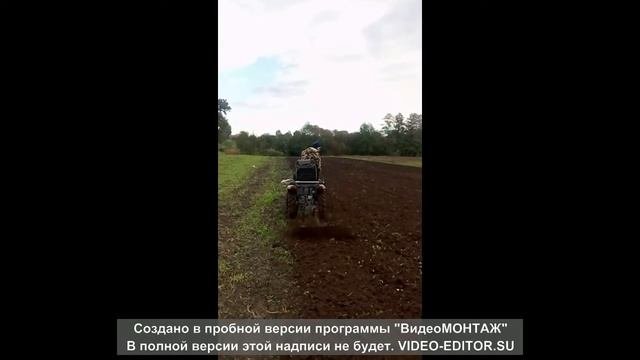ХТЗ Т 012, КМЗ-012 с мотоблочной фрезой.