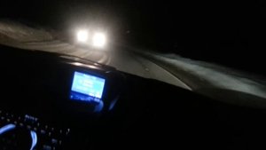 Работа виражных фар Куга2 в движении