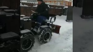 Отвал для снега из газового баллона