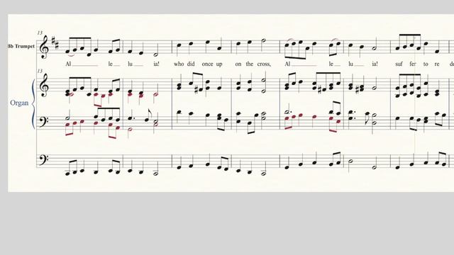 JESUS CHRIST IS RISEN TODAY - Fanfare, Melody & Descant (Trumpet & Organ) SHEET MUSIC LINK смотреть онлайн