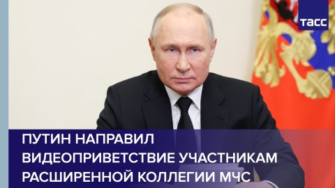 Путин направил видеоприветствие участникам расширенной коллегии МЧС