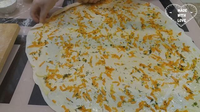КАТЛАМА С ТЫКВОЙ - СЛОЁНАЯ и ТАКАЯ ВКУСНАЯ!   LAYER Pita with pumpkin