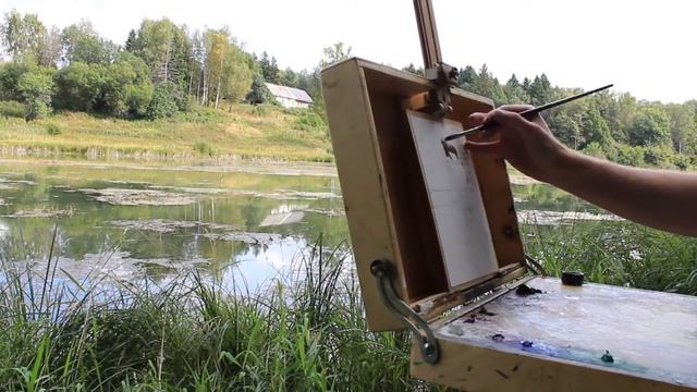 Мастер-класс пейзажа маслом на пленэре для начинающих: подмалевок.