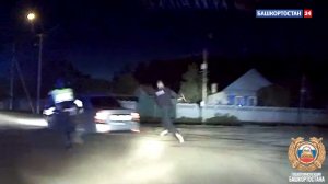 Погоню сотрудников ГИБДД за пьяным водителем в Башкирии сняли на видео